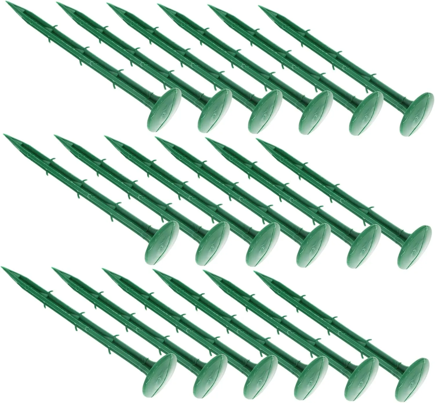 BESPORTBLE Lawn Staples for Garden 100pcs Plastic Ground Pegs Sharpened Tips Excellent for Fixing Ground Sheets Netting and Artificial Grass