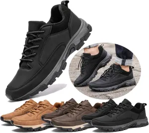 Bestofoot Mens Shoes,Bestofoot Orthopedic Mens Sneakers, Men's Comfortable Genuine Leather Sneakers,Waterproof Shock Absorption, with Arch Support