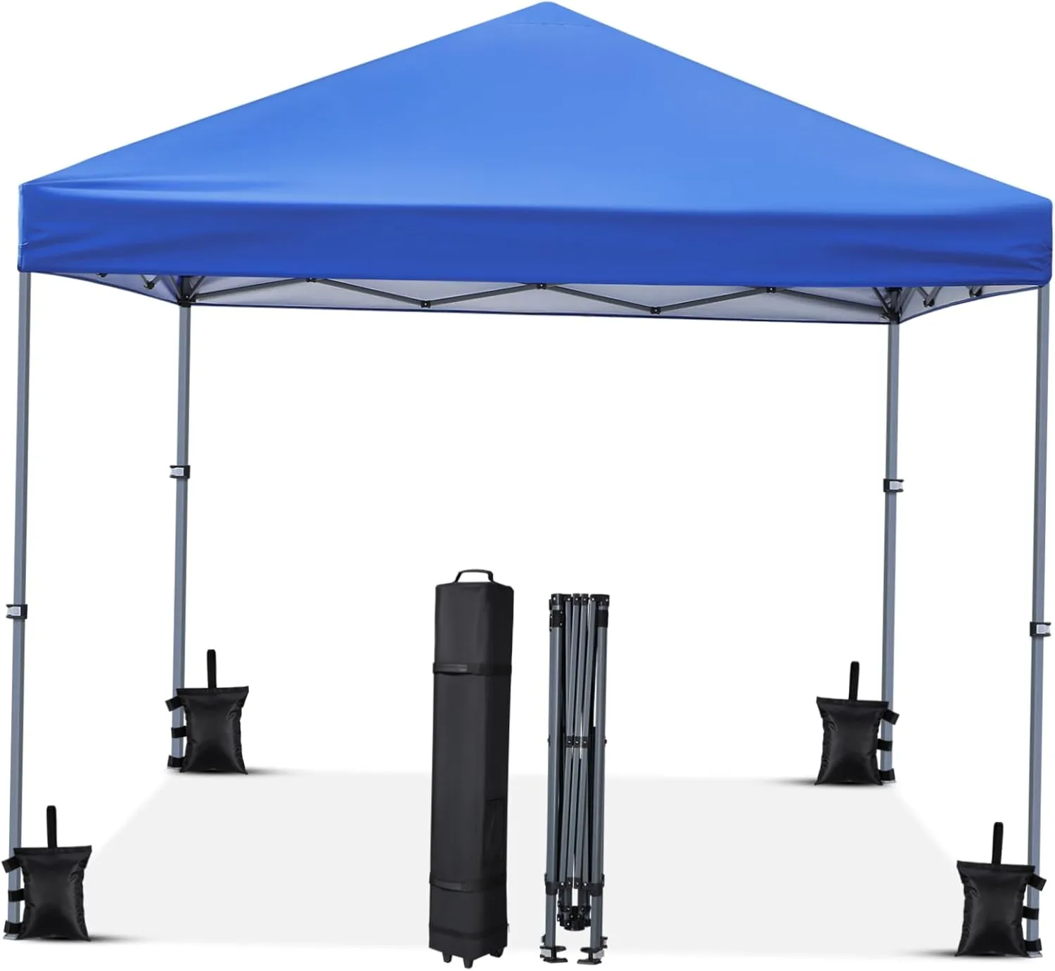 BESTonZON Meters Pop Up Tent Canopy with Wheeled Carry Bag and Windproof Outdoor Shelter Protection for Beach and Camping Use