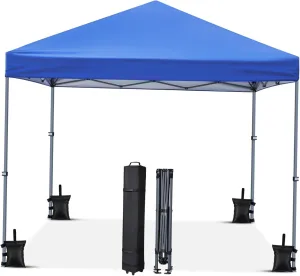 BESTonZON Meters Pop Up Tent Canopy with Wheeled Carry Bag and Windproof Outdoor Shelter Protection for Beach and Camping Use