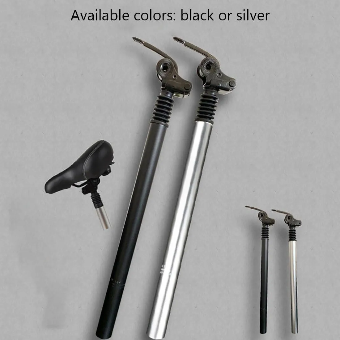 Bicycle flip-up seatpost seat Tube, Shock-Absorbing Suspension Saddle Bracket, 28.6 31.8 33.9 mm, for e-Bikes, Valet Folding Bikes, City Bikes
