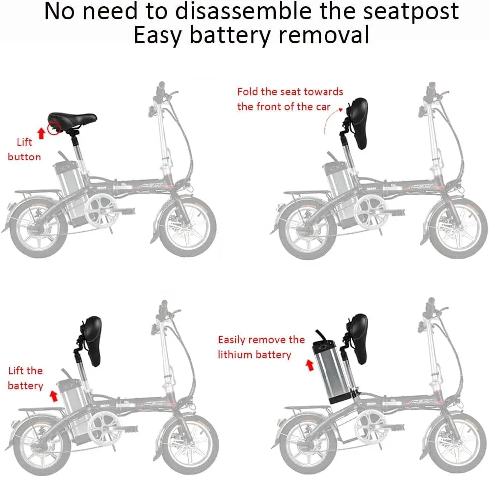 Bicycle flip-up seatpost seat Tube, Shock-Absorbing Suspension Saddle Bracket, 28.6 31.8 33.9 mm, for e-Bikes, Valet Folding Bikes, City Bikes