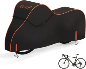 Bike Cover, 600D Heavy Duty Waterproof Bicycle Cover for Outdoor Storage – Fits 1/2/3 Bicycles – UV, Dust, Rain & Snow Protection – Compatible with Mountain, Road, Cruiser, Ebike & Electric Dirt Bike