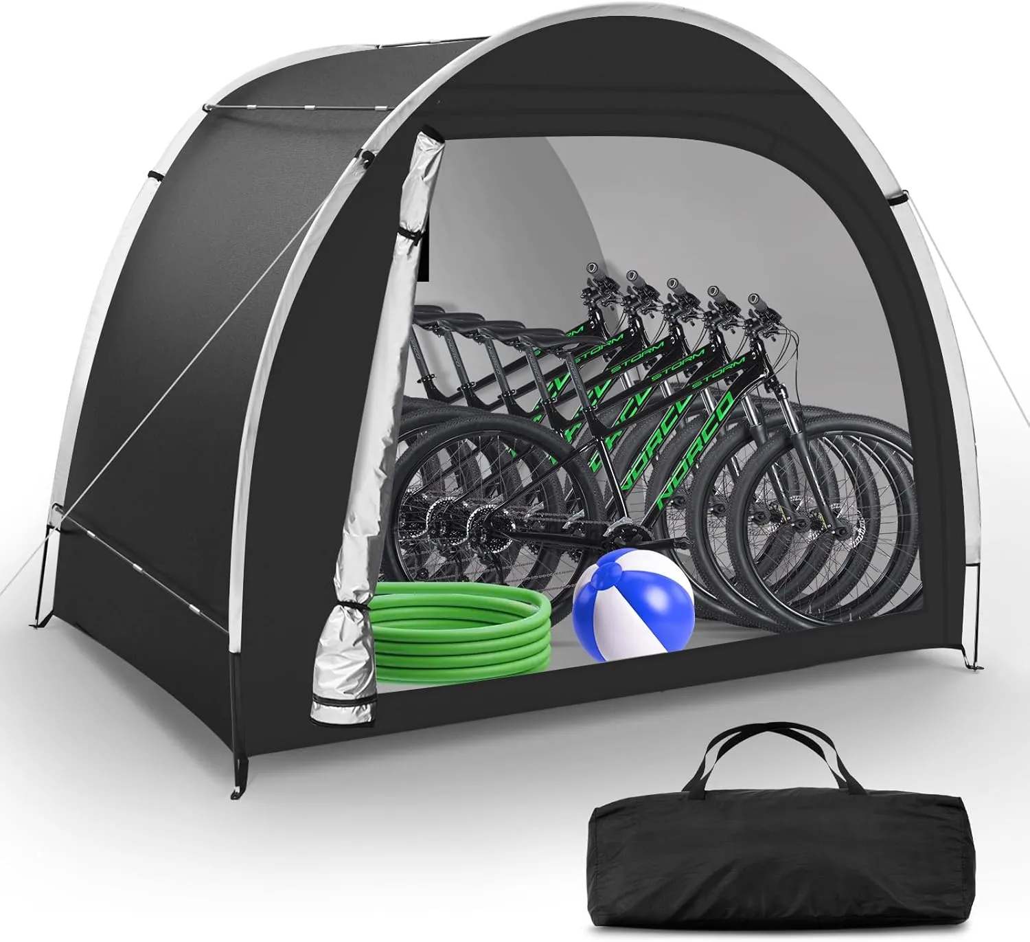 Bike Storage Tent Sheds - Outdoor Storage Waterproof, Upgraded 6.56x4.92x5.58ft Bicycle Shed Tent, Portable Bike Covers Shelter with Carry Bag for Motorcycle, Garden Tool, Bike Tent/Bike Shed - Medium