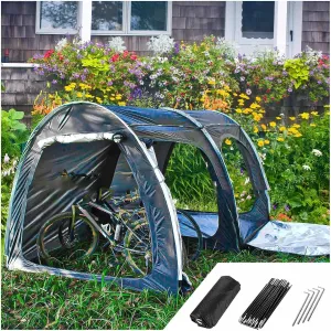 Bike Storage Tent with Ventilation Mesh Bike Shed Protect Against Wind, Rain, Snow, Dust Motorcycle Storage Sheds Bicycle Tent