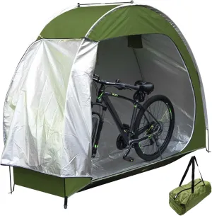 Bike Tent, UV-Proof Waterproof Oxford Bike Shed, Portable Storage Tent Built-in Storage Pockets and Ventilation Windows, Covers for Outside