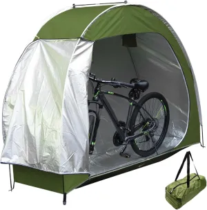 Bike Tent, UV-Proof Waterproof Oxford Bike Shed, Portable Storage Tent Built-in Storage Pockets and Ventilation Windows, Covers
