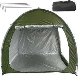 Bike Tent, UV-Proof Waterproof Oxford Bike Shed, Portable Storage Tent with Instruction, Storage Pockets and Ground Stakes, Covers for Outside