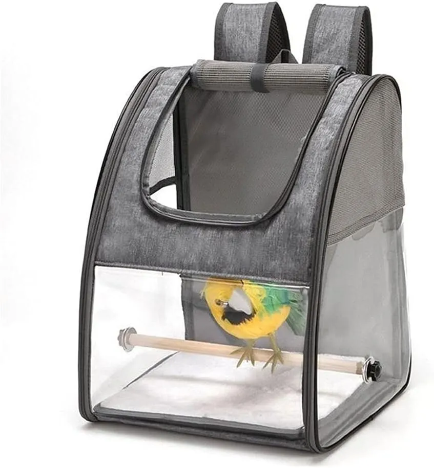Bird Supplies Bird Parrot Travel Cage Foldable Portable Backpack Pet Parrot Cat and Dog Backpack Easy to Transport and Archive Outdoor Travel Supplies Bird Playground
