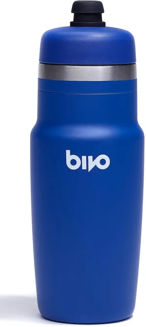 Bivo One 21oz Non Insulated Stainless Steel Bike Water Bottle - Lightweight for Cycling, Travel, Kids - No Plastic Taste, Fits Most Cages, Dishwasher Safe - (True Blue)