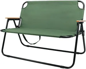 BK&MF Double Outdoor Folding Camping Chair,Portable Beach Camp Chair Comfortable Lawn Director Chair Heavy Duty for Storage and Travel,C,109x72x62cm(43x28x24inch)
