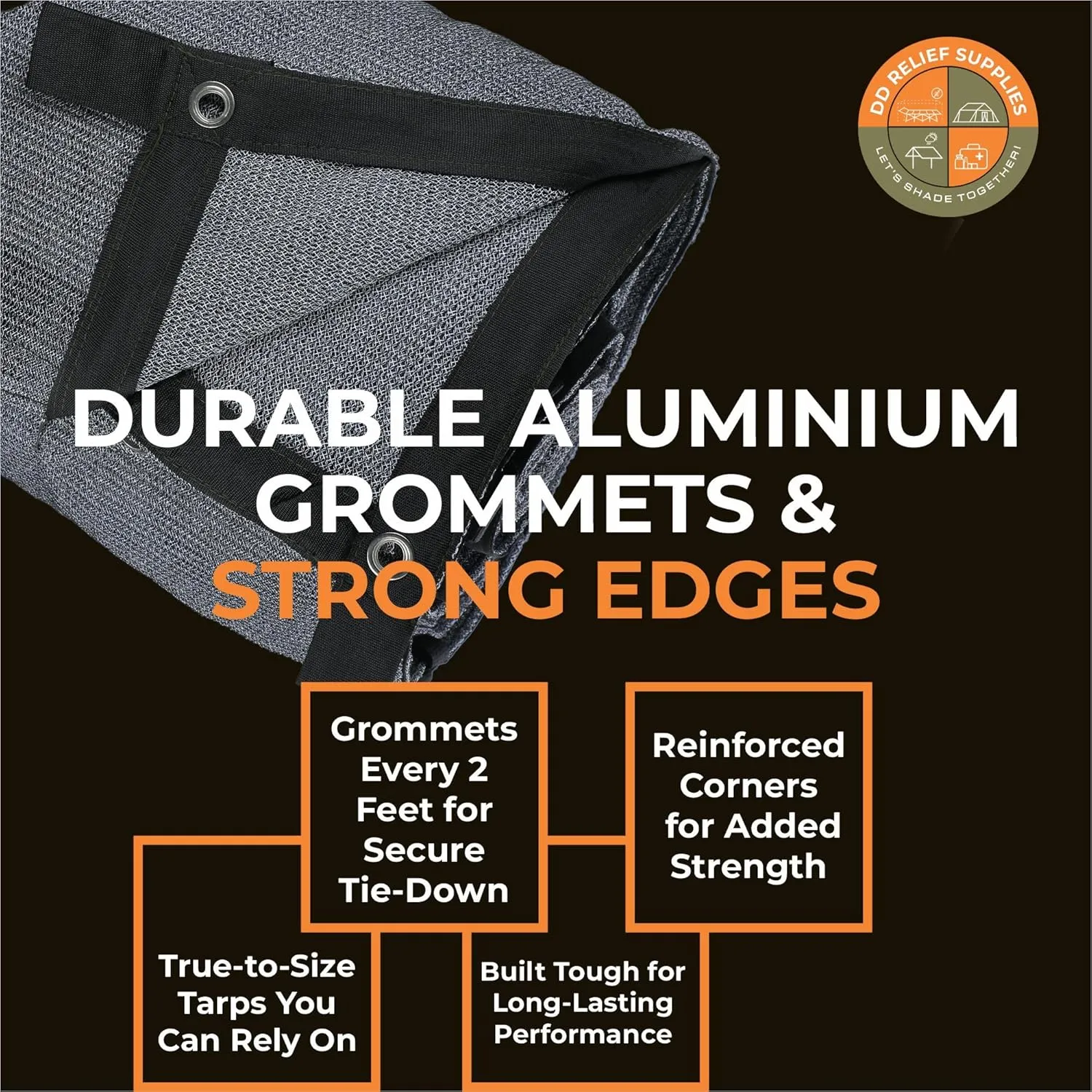 Black 90% Garden Shade Net, 20' X 20' Durable Mesh Tarp with Grommets, Garden Sunblock Shade Net Shading Antifreezing for Construction Debris Cover Plants Cover, Greenhouse