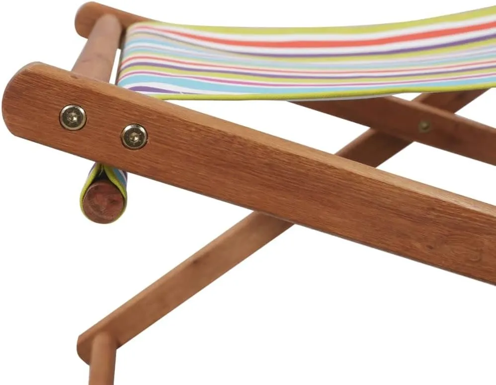 Black Dining Chairs Chairs Living Room Outdoor Chair Kitchen Table chairsFolding Beach Chair Fabric and Wooden Frame MulticolorSuitable for Gardens, courtyards
