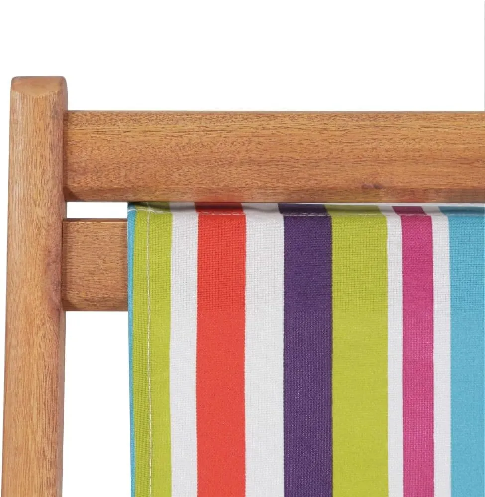 Black Dining Chairs Chairs Living Room Outdoor Chair Kitchen Table chairsFolding Beach Chair Fabric and Wooden Frame MulticolorSuitable for Gardens, courtyards