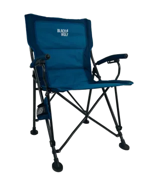 BlackWolf 4 Fold High Back Camping Chair - Gibraltar Sea Blue