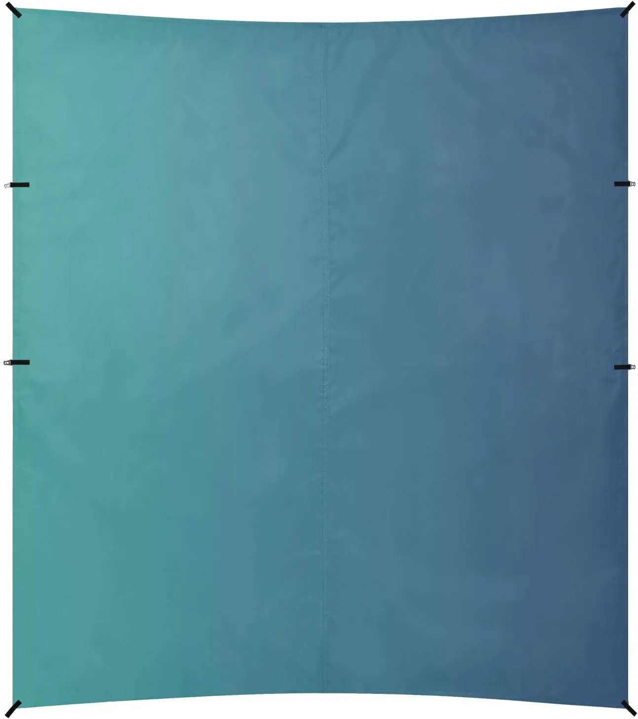 Blue Gradient Foldable Beach Canopy UPF50  Protection Waterproof Sun Shade with Sand Shovel for Backyard and Camping