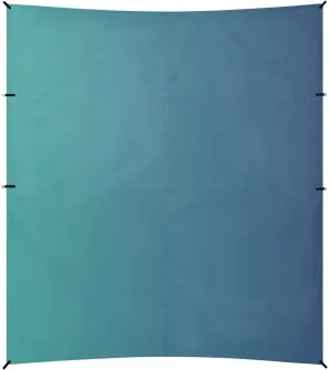Blue Gradient Foldable Beach Canopy UPF50  Protection Waterproof Sun Shade with Sand Shovel for Backyard and Camping