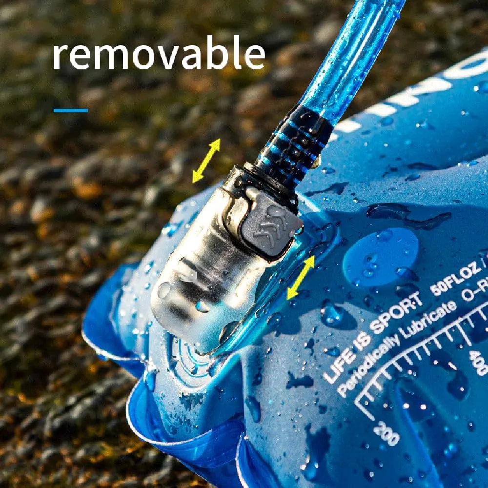 BlueField 1.5L 2L 3L Hydration Pack Water Reservoirs for Backpacks Hydration Bottle Soft Flask For Running Camping Hiking Bicycl (2L)