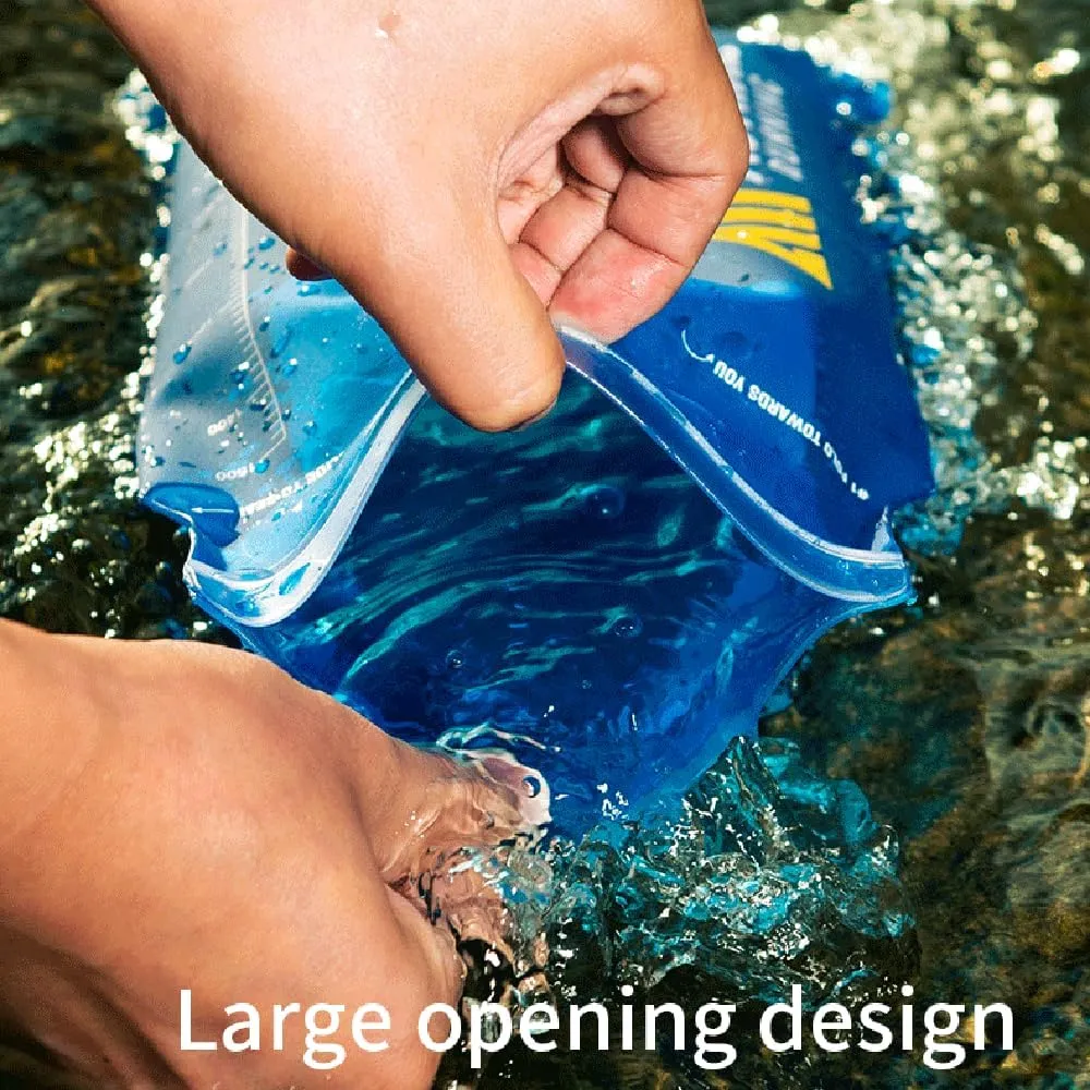BlueField 1.5L 2L 3L Hydration Pack Water Reservoirs for Backpacks Hydration Bottle Soft Flask For Running Camping Hiking Bicycl (2L)