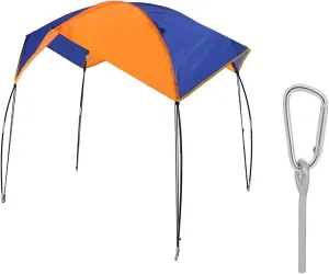 Boat Shade Canopy, 4 Persons Boat Sun Shade Shelter Boat Canopy Sun Awning for Inflatable Boat Raft Kayak (4 Persons)(Suitable for 68351) (68347 Awning (2 Persons))