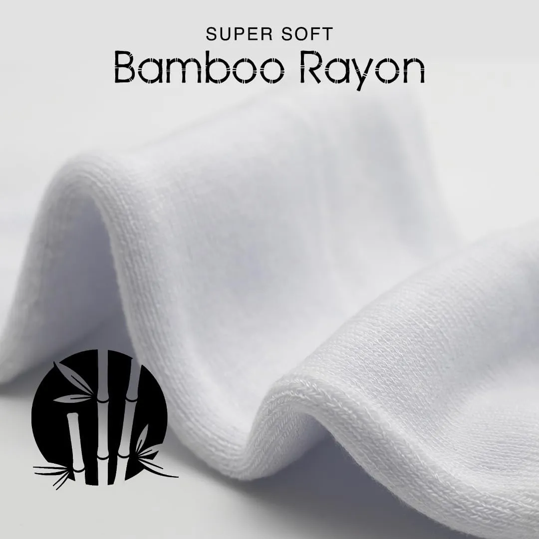 Boys Girls Bamboo Crew Cushioned Athletic Socks with Seamless Toe- 3 Pairs