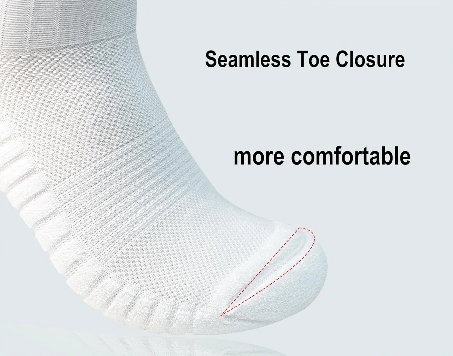 Breathable Cotton Ankle Running Socks, Lightweight Cushioned Low Cut Athletic Socks