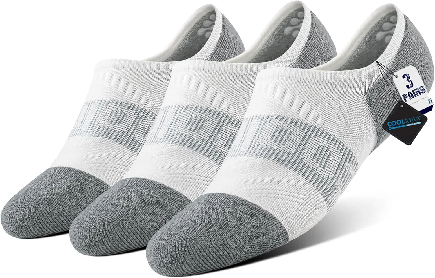 BRISIRA Bamboo Viscose Coolmax Running Golf No Show Socks Women Compression Moisture Wicking Performance Low Cut Tab Athletic