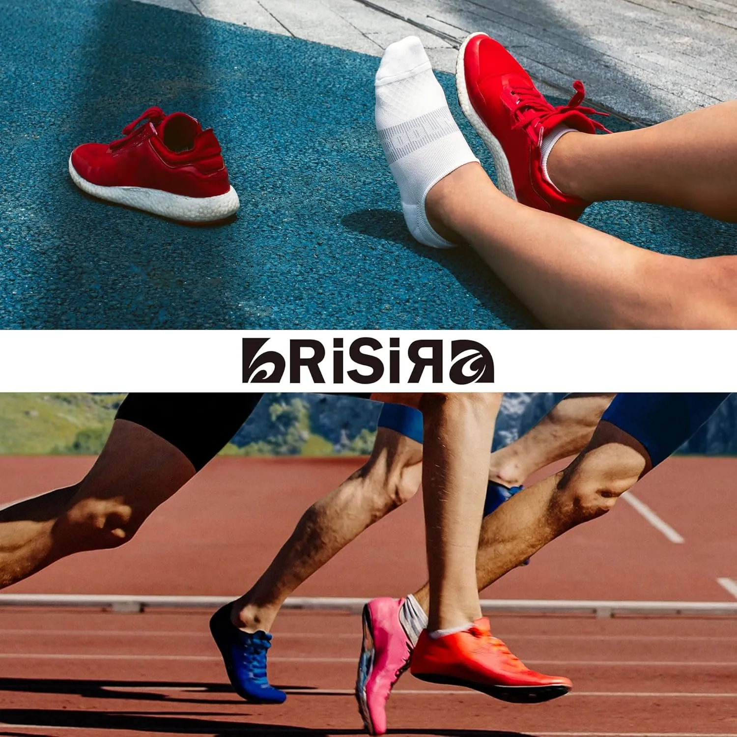BRISIRA Coolmax Bamboo Viscose Compression No Show Socks Moisture Wicking Cushion Short Low Cut Ankle Athletic Sock for Golf