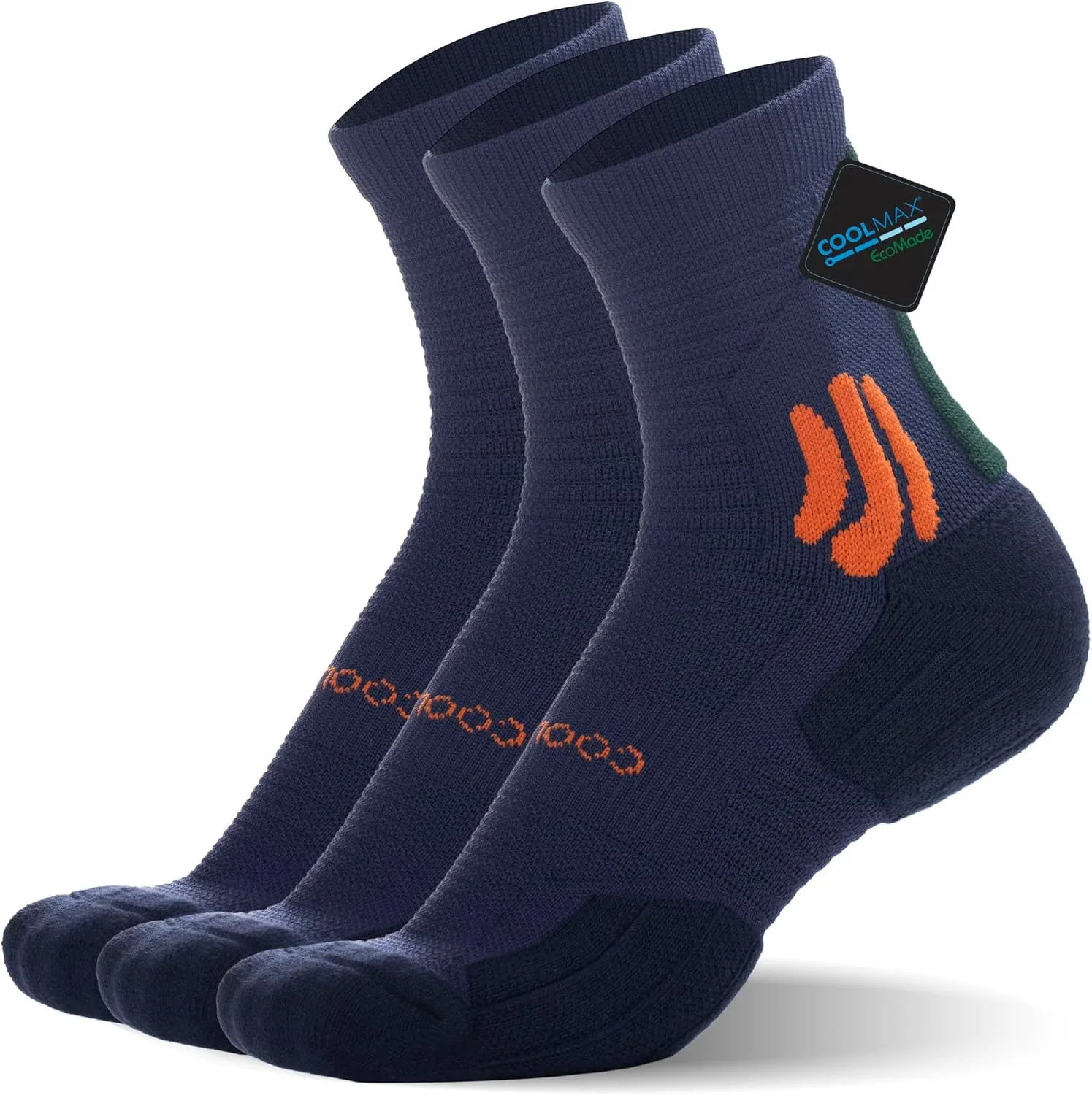 BRISIRA Coolmax Bamboo Viscose Compression Running Socks Quarter Crew Athletic Cushioned Breathable Anti Blister&Sweat&Odor