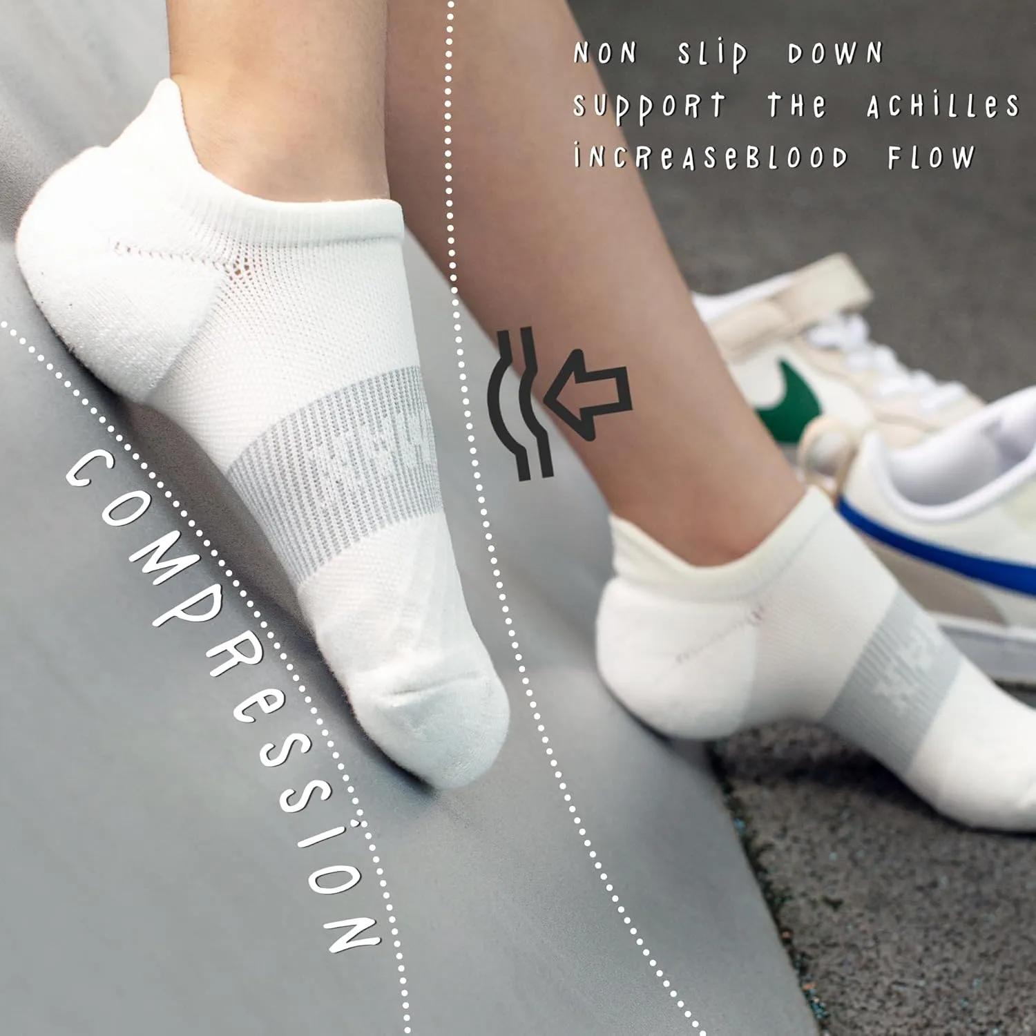 BRISIRA Coolmax Bamboo Viscose Kids No Show Socks Compression Athletic Running Sports Boys Socks Ankle Cushioned for Youth