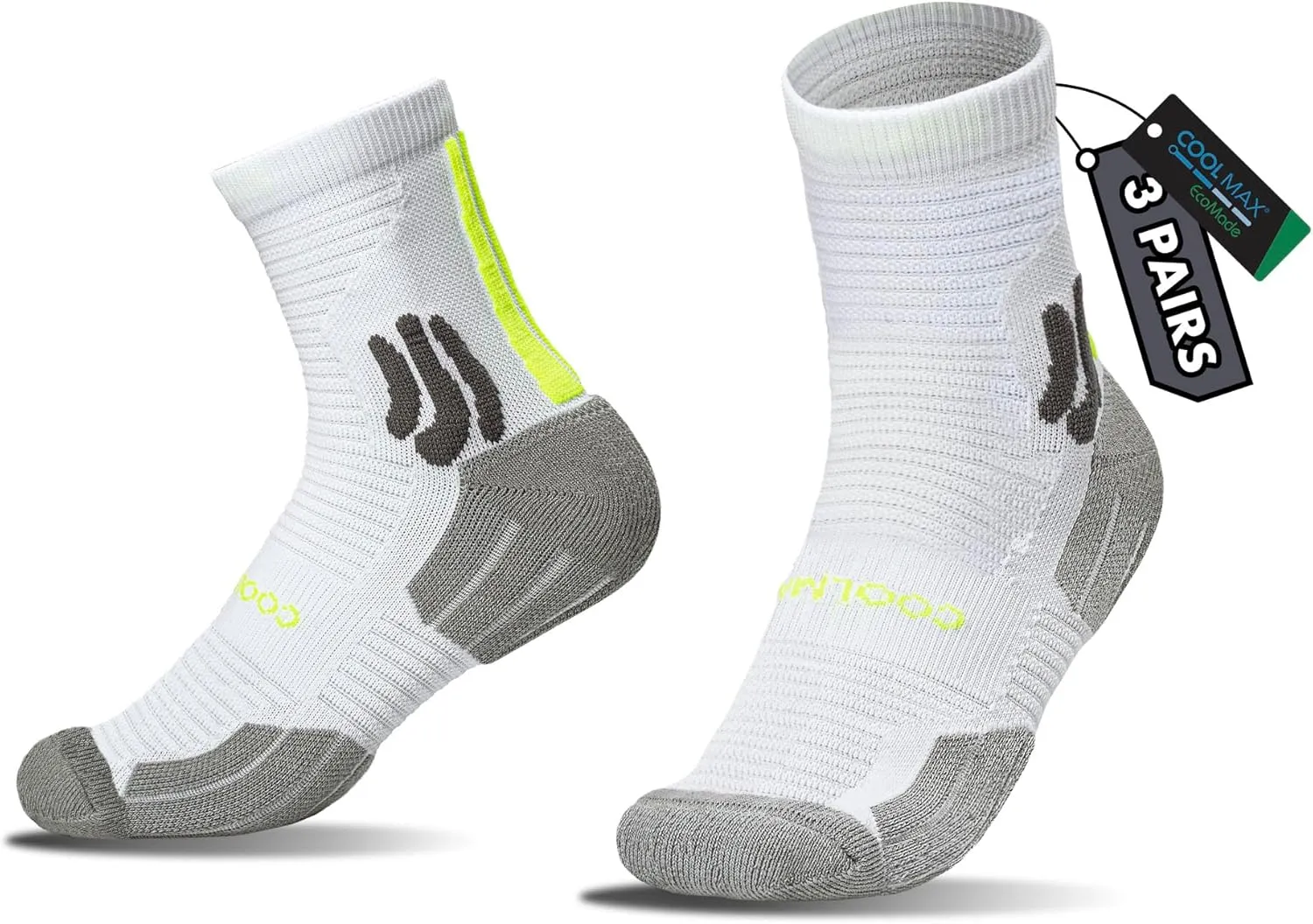 BRISIRA Coolmax Bamboo Viscose Kids Socks Compression Athletic Hiking Running Sports Boys Socks Moisture Wicking for Youth