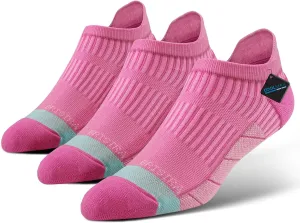 BRISIRA Coolmax Bamboo Viscose Women Compression Running Ankle Socks No Show Athletic Wicking Thick Cushioned Arch Support