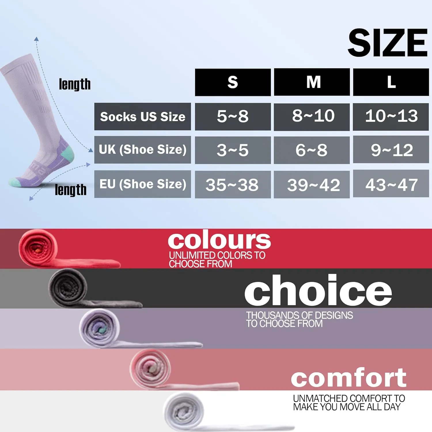 BRISIRA Coolmax Cooling Compression Knee High Socks Women 2 Pairs 15-20 mmHg Circulation Support for Nurse Running Travel