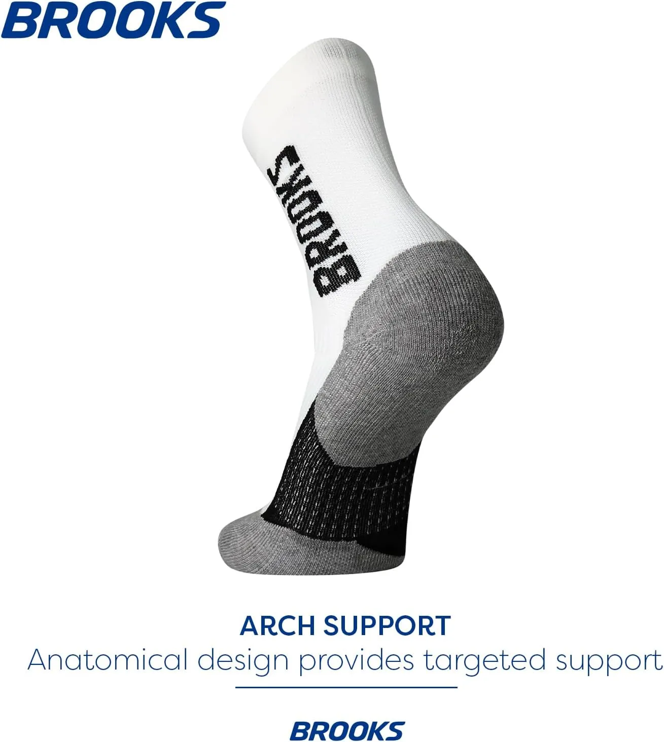 Brooks Ghost Crew Socks I Performance Running Cushioned Socks with Arch Support for Men & Women