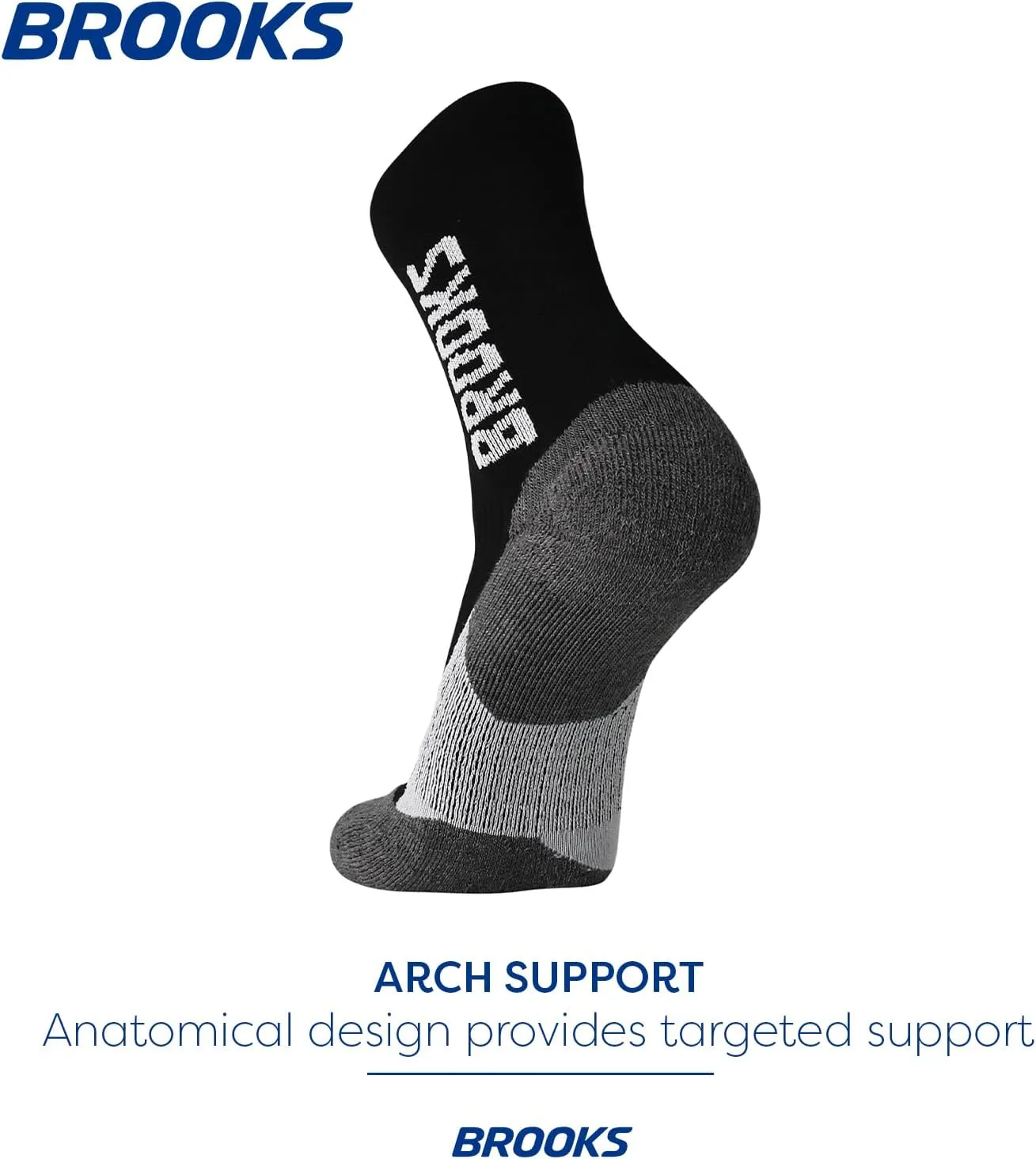 Brooks Ghost Crew Socks I Performance Running Cushioned Socks with Arch Support for Men & Women