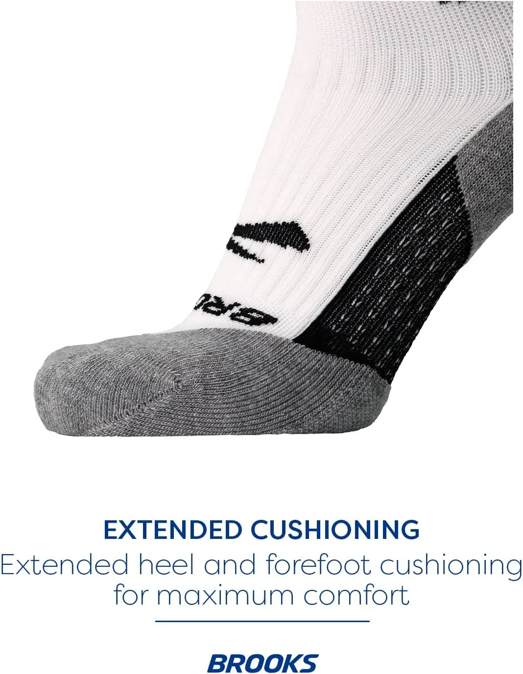 Brooks Ghost Crew Socks I Performance Running Cushioned Socks with Arch Support for Men & Women
