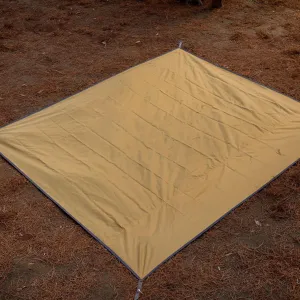 Brown,Small,N/A Waterproof Camping Tarp, 210D Oxford Cloth Outdoor Tent Ground Pad, Lightweight Multifunctional Tent Footprint with Drawstring Bag, Picnic Land Seats for Beach, Car,Camping,Adventure