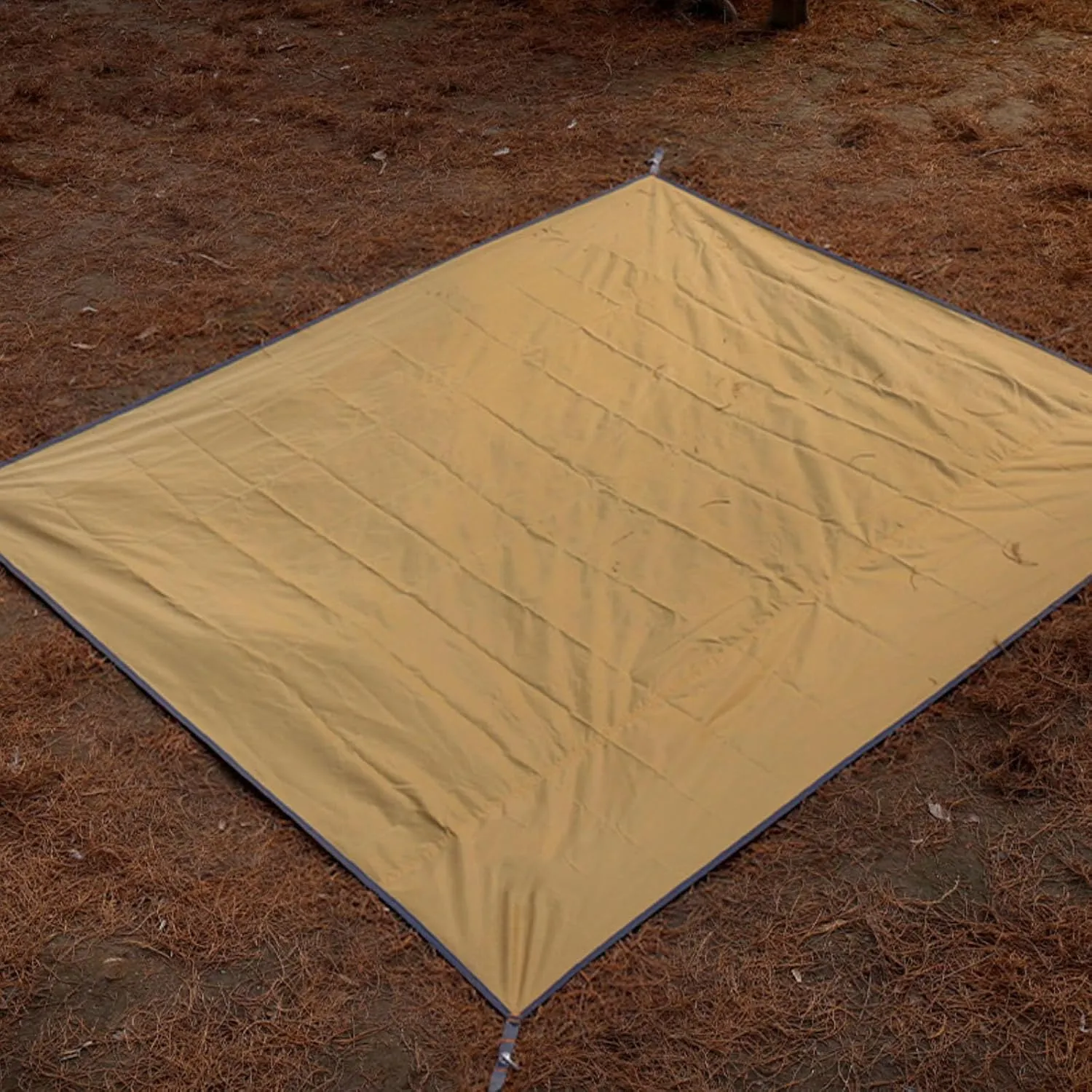Brown,Small,N/A Waterproof Camping Tarp, 210D Oxford Cloth Outdoor Tent Ground Pad, Lightweight Multifunctional Tent Footprint with Drawstring Bag, Picnic Land Seats for Beach, Car,Camping,Adventure
