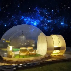Bubble House Inflatable Bubble Tent Outdoor Transparent Inflatable Bubble Tent House/Dome Hotel with White Single Tunnel/Activity Courtyard with Blower (Color : 4m) (3m)