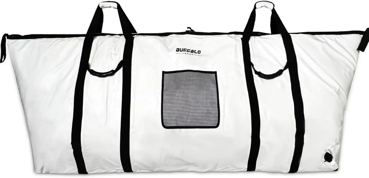 Buffalo Gear Insulated Large Fish Kill Bag, 72in & 90in, Portable Tuna Bag, Waterproof Fish Cooler, Keep Ice-Cold & Fresh over 48H