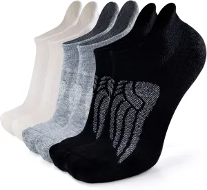 Busy Socks Merino Wool Compression Support Ankle Running Hiking Socks for Men Women, Soft Thick Cushion Tab Socks 3/6 Pairs