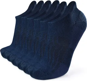Busy Socks Merino Wool Compression Support Ankle Running Hiking Socks for Men Women, Soft Thick Cushion Tab Socks 3/6 Pairs