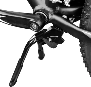 BV Bike Kickstand, Ebike Heavy Duty, Center Mount Bicycle Stand - Length Adjustable, Foldable Double Leg for 24"-28" Bikes