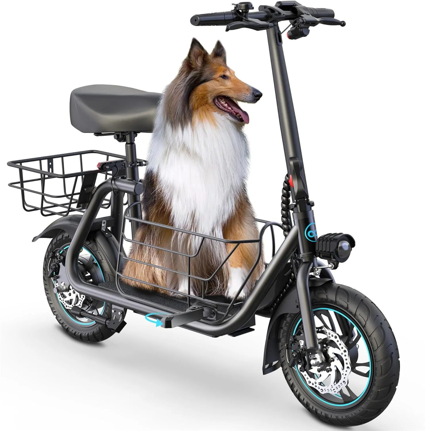 C1/C1 Pro Electric Scooter with Seat, 450W Powerful Motor up to 20/25 Miles Range, Foldable Electric Scooter for Adults Max Speed 15.5/18.6 Mph, Electric Scooter for Commuting with Basket