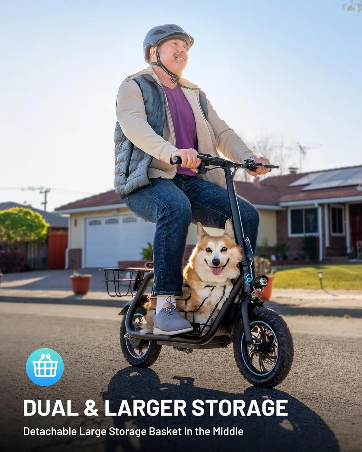 C1/C1 Pro Electric Scooter with Seat, 450W Powerful Motor up to 20/25 Miles Range, Foldable Electric Scooter for Adults Max Speed 15.5/18.6 Mph, Electric Scooter for Commuting with Basket