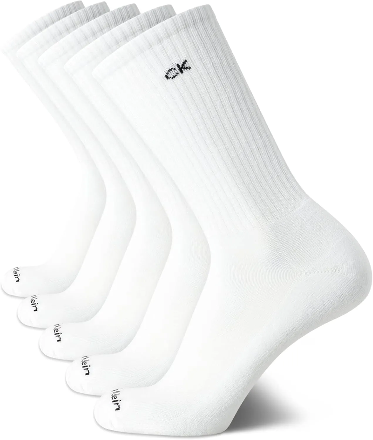 Calvin Klein Men's Crew Athletic Mid-Calf Socks (5 Pack)