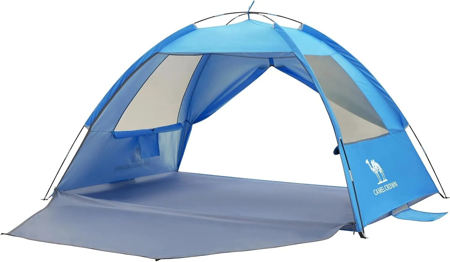 CAMEL CROWN Beach Tent UPF 50  Sun Shelter for 2/3/5/6 Person, Lightweight Portable Sun Shade with Sand Anchor, Family Beach Day & Outdoor Adventures