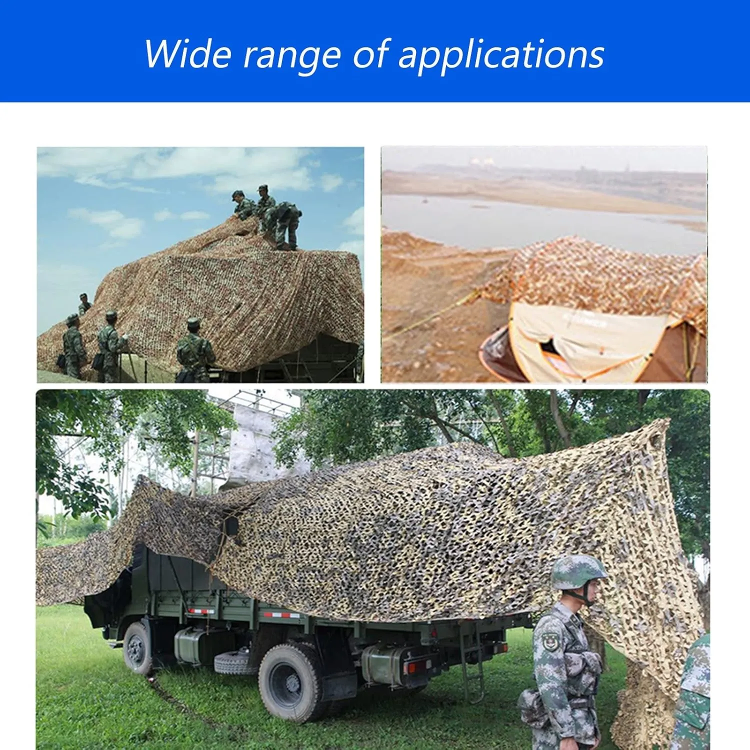 Camo Netting,Camouflage Netting,Bulk Roll,Hunting Blind Camo Net,Army Tarp Fence Net,Army Party Decorations, Great for Camping, Shooting,Photograph,Car Cover,Outdoor,2 * 4m(6.56 * 13.12ft)
