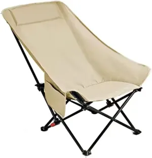 Camp Chairs for Adults Heavy Duty Folding Camping Chair Oversized Camping Chair,Fully Padded Camp Chair Outdoor Heavy Duty Folding Lawn Chair with Side Pocket -Support 400 lbs(Color:a,Size:)