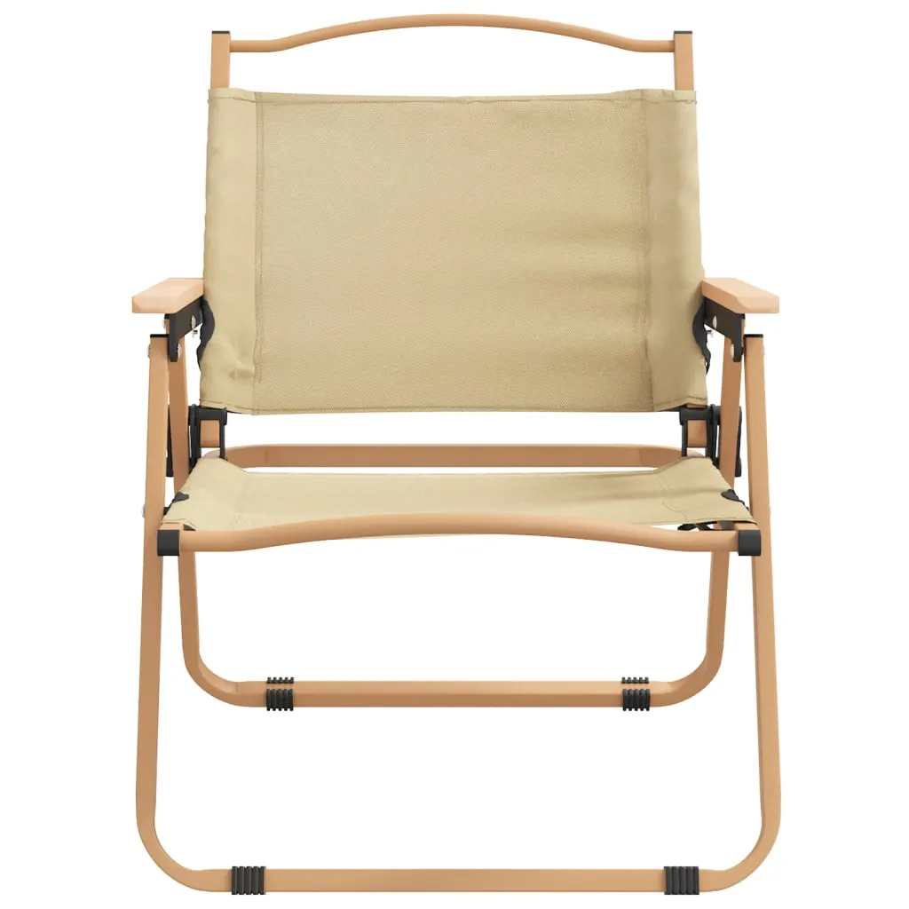 Camping Chair 2 Pcs Outdoor Folding Camping Beach Chair Oxford Fabric